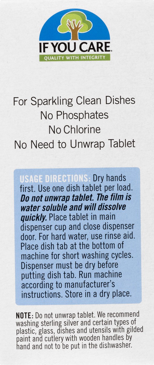 slide 8 of 9, If You Care Source Atlantique, Inc If You Care Dishwasher Tablets, Automatic, Super Concentrated, Free & Clear 40Ct, 18.3 oz