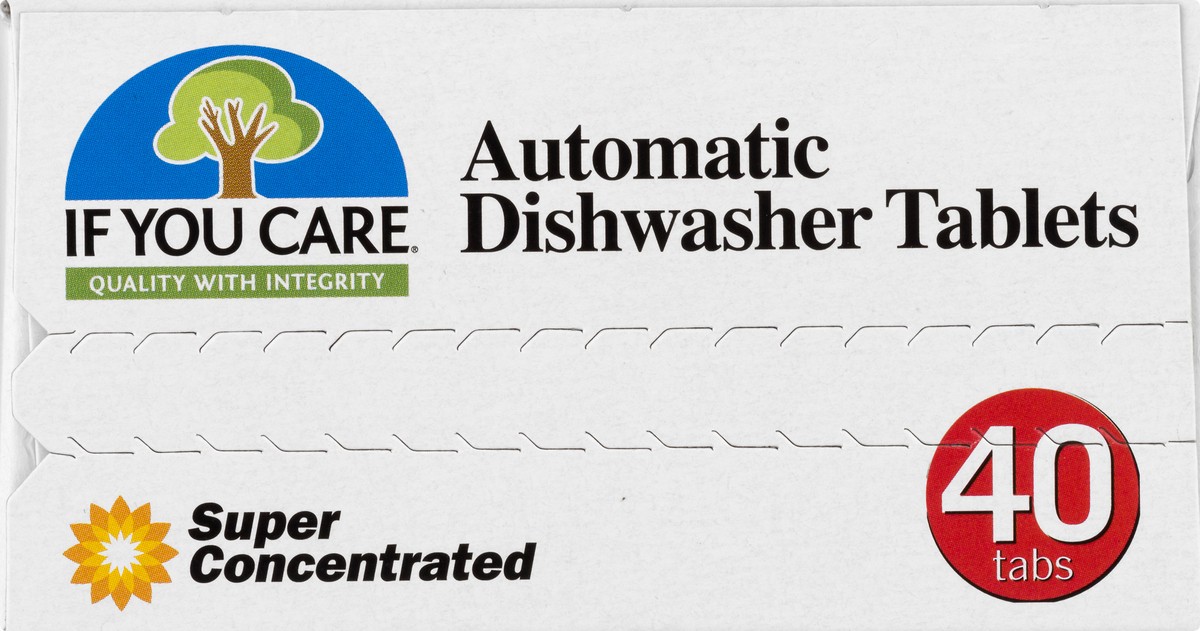 slide 9 of 9, If You Care Source Atlantique, Inc If You Care Dishwasher Tablets, Automatic, Super Concentrated, Free & Clear 40Ct, 18.3 oz