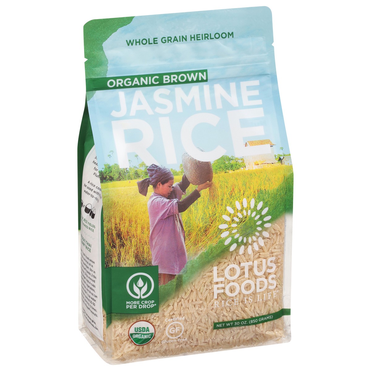 slide 2 of 9, Lotus Foods Organic Brown Jasmine Rice 30 oz, 30 oz