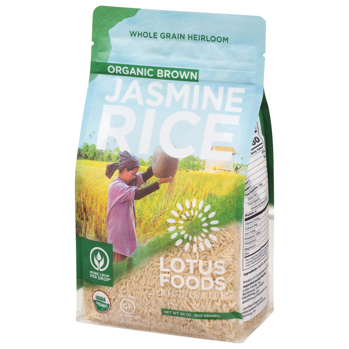 slide 3 of 9, Lotus Foods Organic Brown Jasmine Rice 30 oz, 30 oz