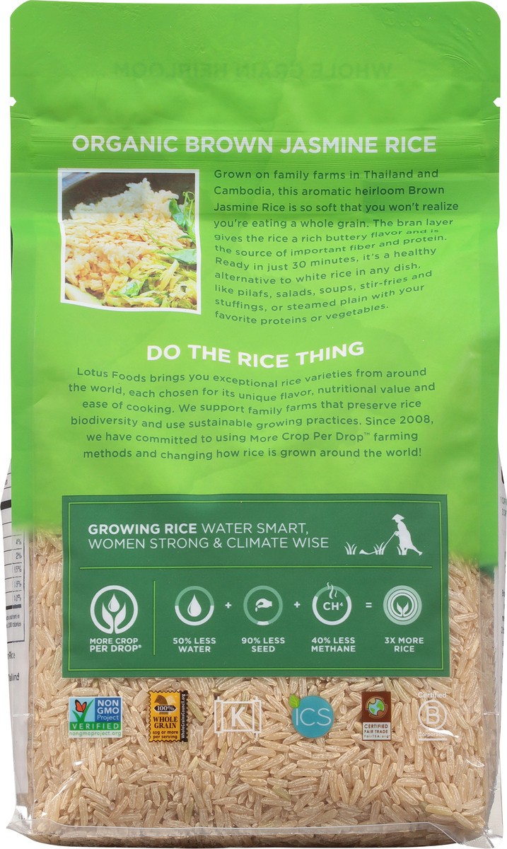 slide 9 of 9, Lotus Foods Organic Brown Jasmine Rice 30 oz, 30 oz