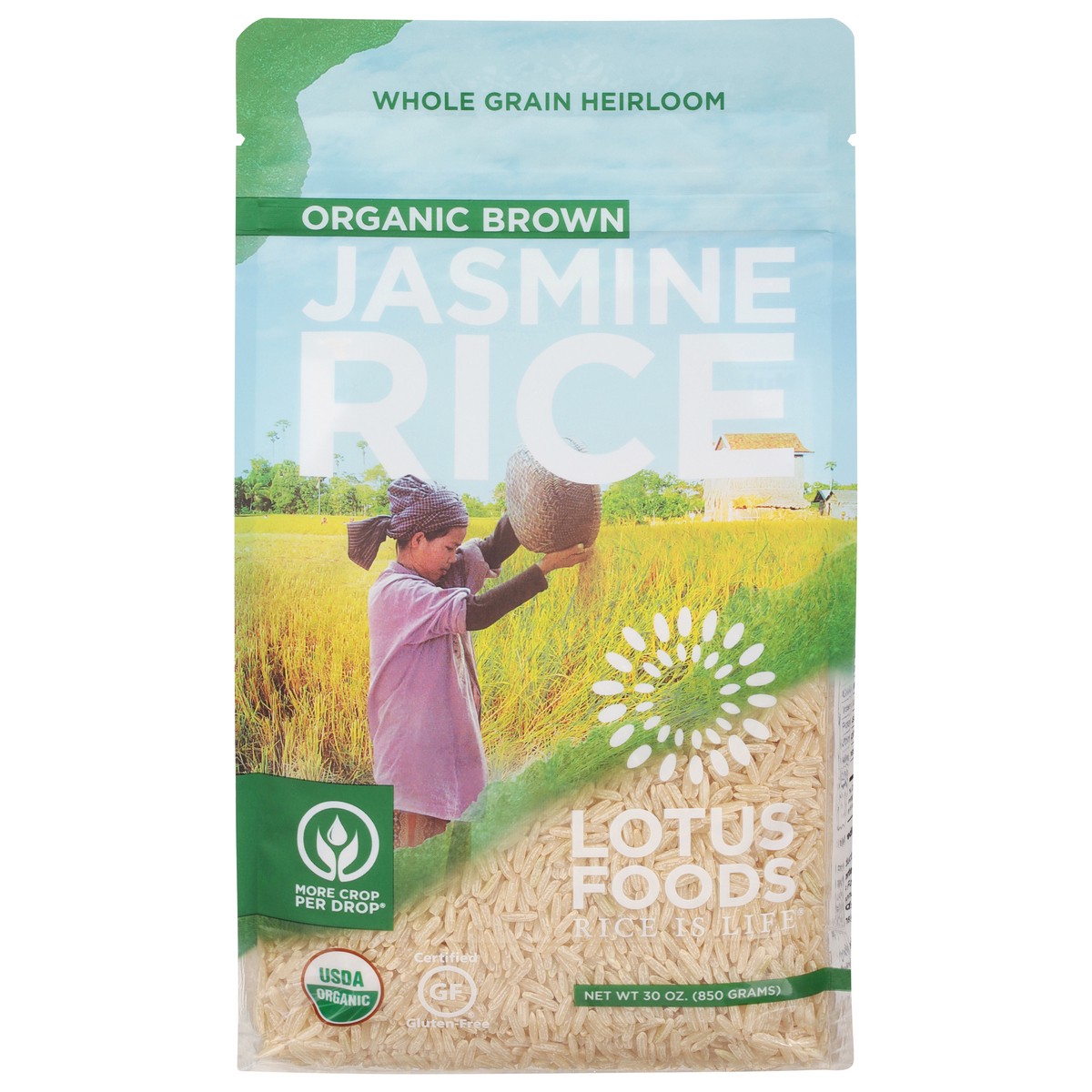 slide 1 of 9, Lotus Foods Organic Brown Jasmine Rice 30 oz, 30 oz