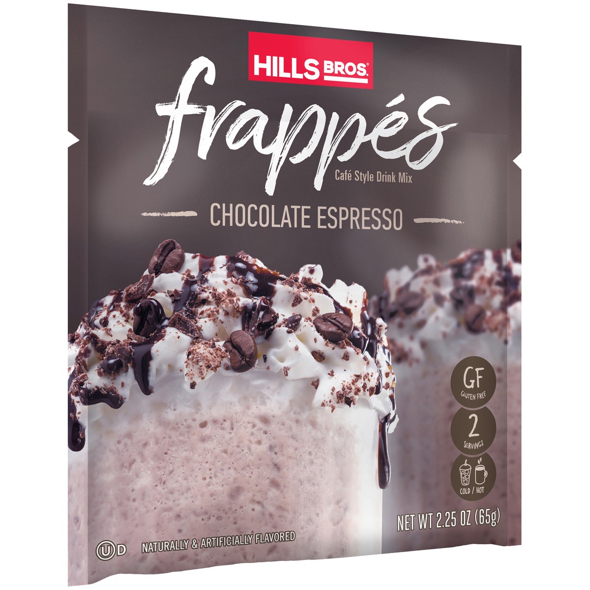 slide 3 of 5, Hills Bros. Frappes Chocolate Espresso Cafe Style Drink Mix 2.25 oz. Pouch, 2.25 oz
