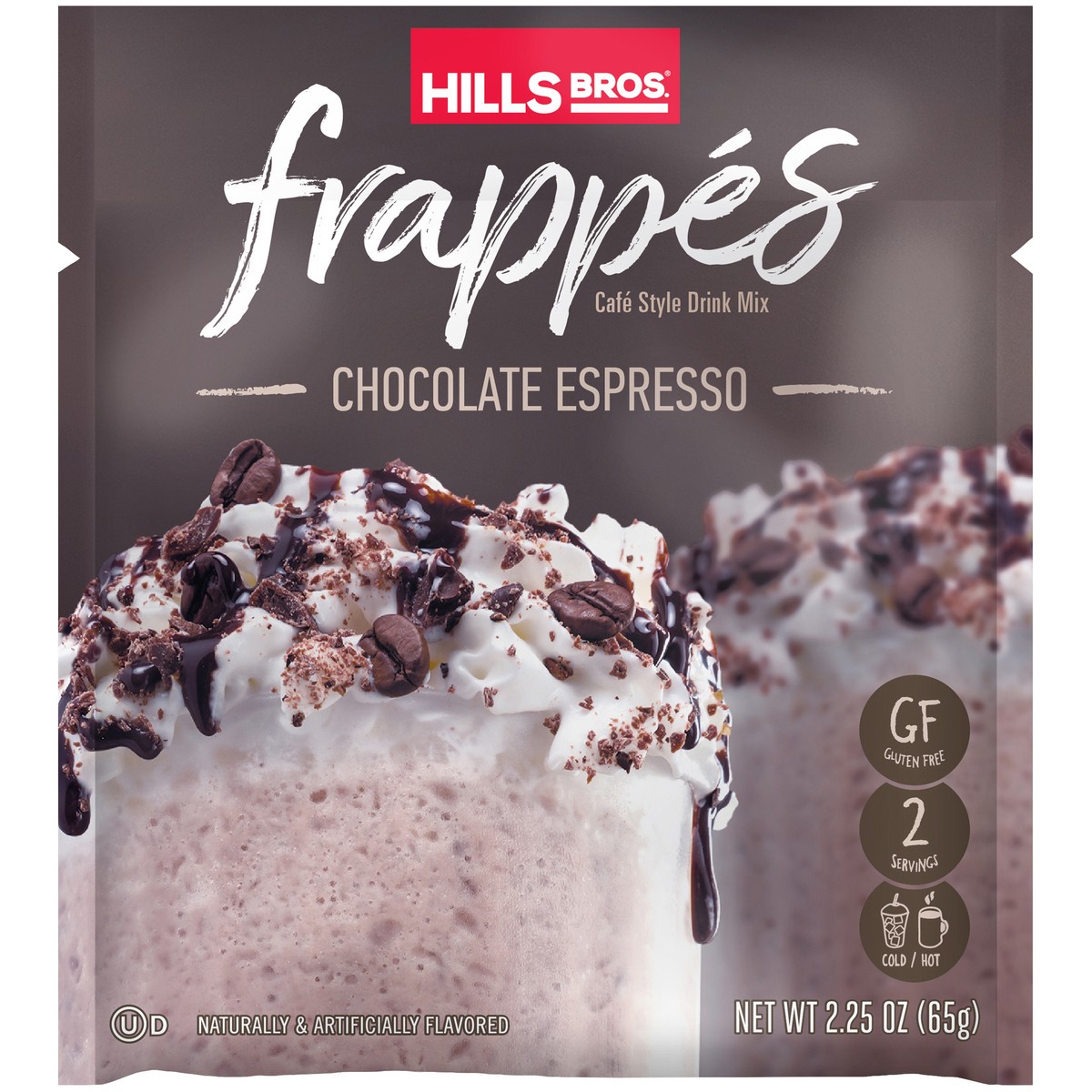 slide 4 of 5, Hills Bros. Frappes Chocolate Espresso Cafe Style Drink Mix 2.25 oz. Pouch, 2.25 oz