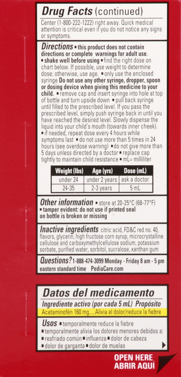 slide 3 of 12, PediaCare Cherry Flavor Fever Reducer/Pain Reliever 2 oz, 2 oz