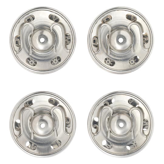 slide 1 of 3, Dritz Sew-On Snaps, Silver, 21 mm