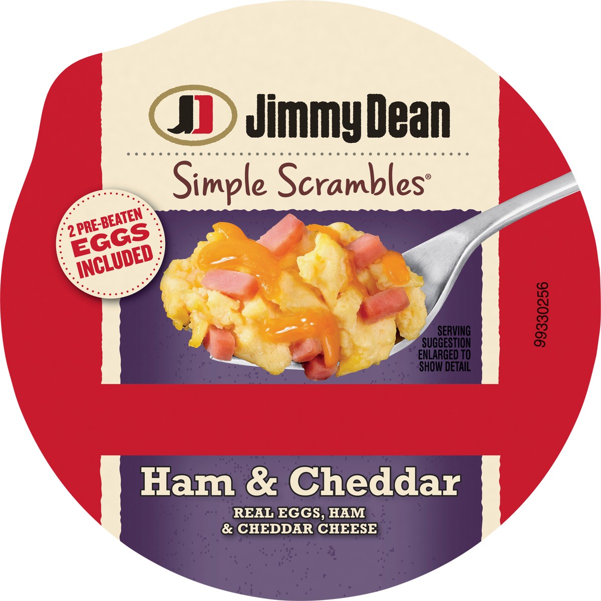 slide 2 of 12, Jimmy Dean Simple Scrambles Ham & Cheddar with Real Eggs, Ham and Cheddar Cheese, 5.35 oz Cup, 151.67 g
