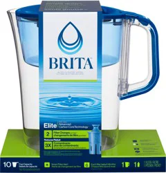 Brita Tahoe Elite Large Water Filter Water Pitcher - 10-Cup