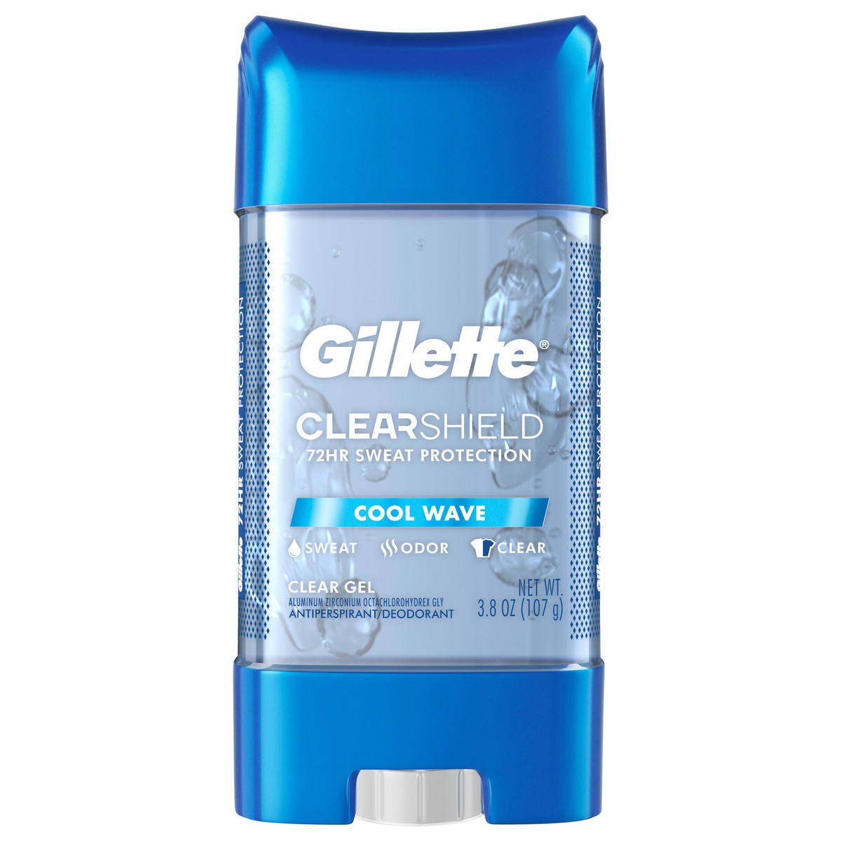 slide 1 of 72, Gillette Clear Gel Cool Wave Anti Pe, 3.8 oz