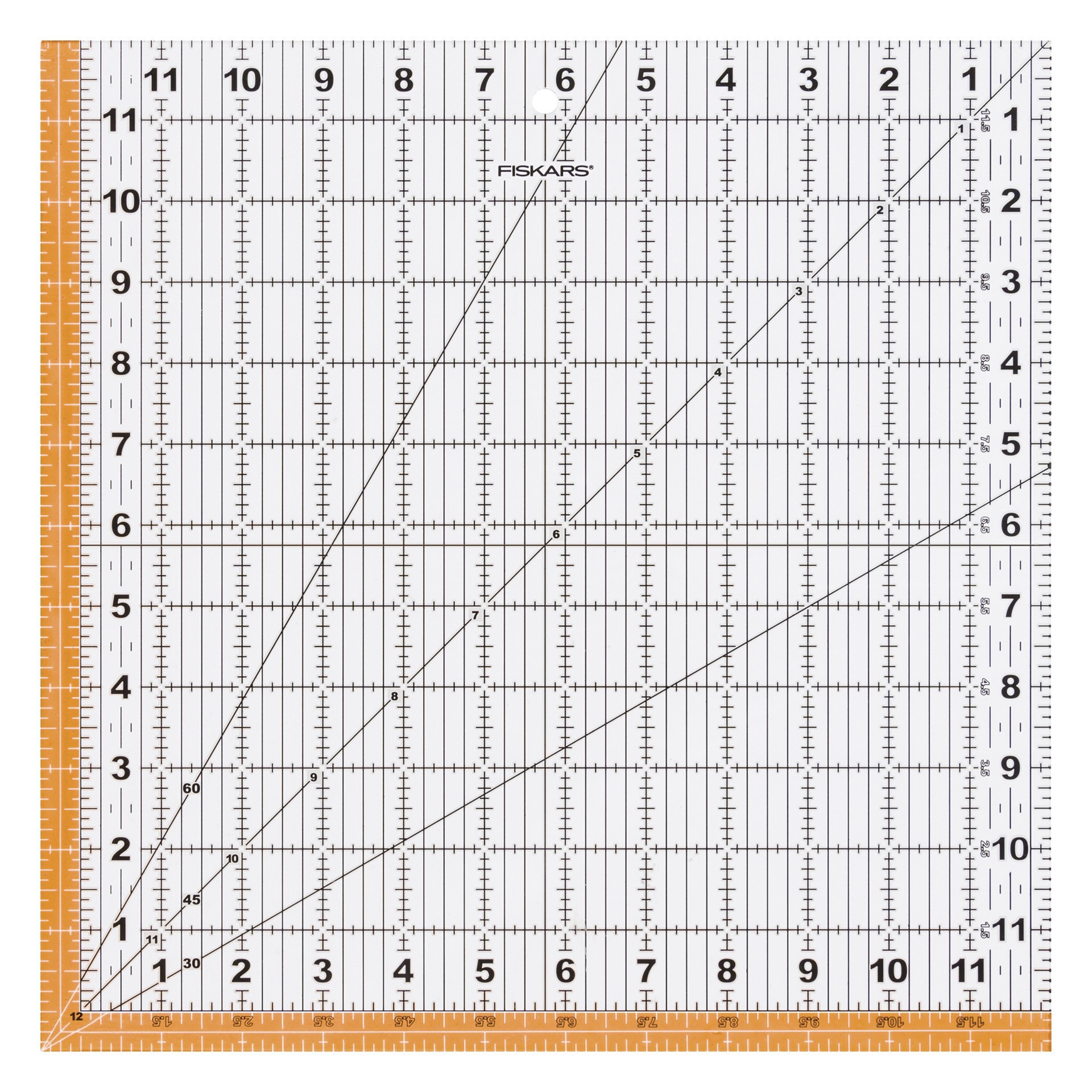 slide 2 of 7, Fiskars Square Acrylic Quilting Ruler Set, 6.6 in x 6.6 in