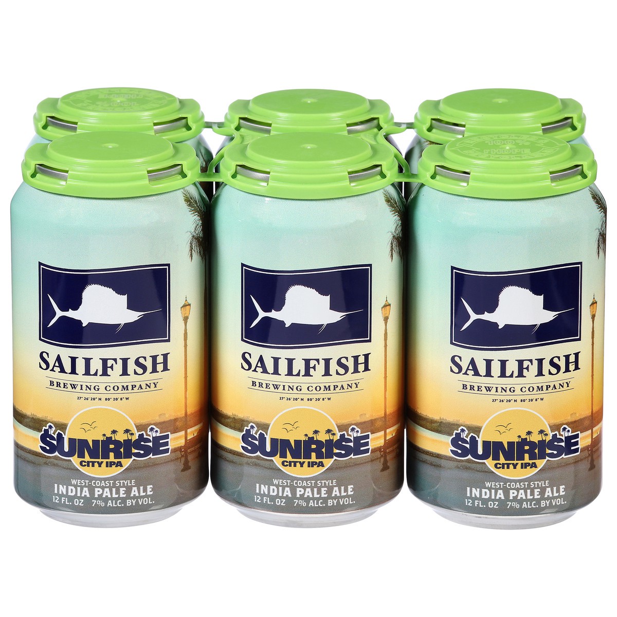 slide 3 of 4, SailFish Brewing Company India Pale Ale Sunrise City IPA Beer 6 - 12 fl oz Cans, 12 oz