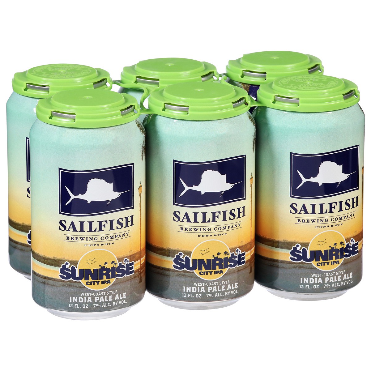slide 2 of 4, SailFish Brewing Company India Pale Ale Sunrise City IPA Beer 6 - 12 fl oz Cans, 12 oz