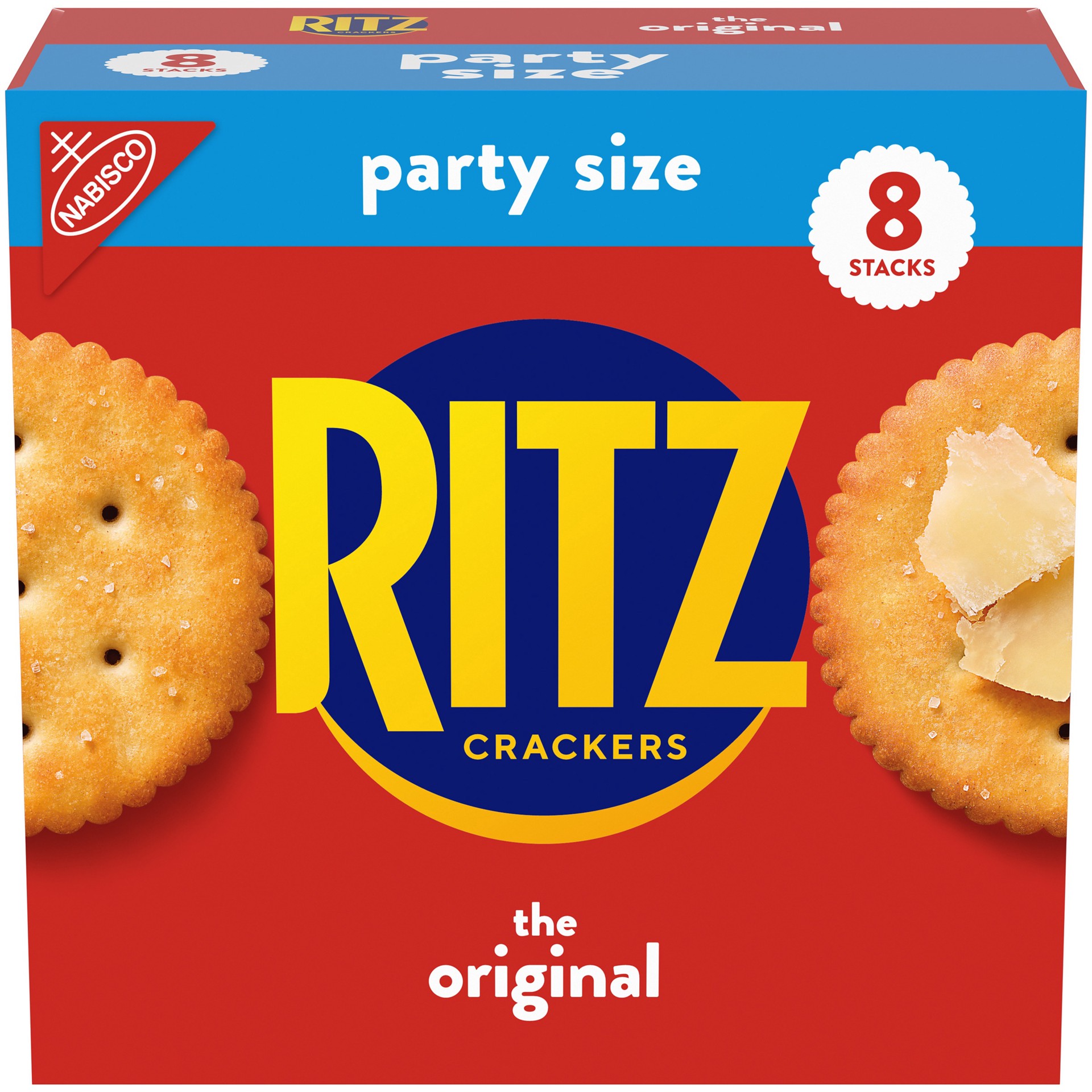 slide 1 of 9, RITZ Original Crackers, Snacks for Kids and Adults, Lunch Snacks, Party Size, 27.4 oz, 27.40 oz
