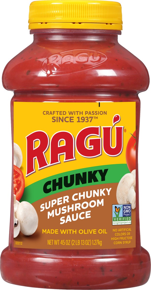 slide 15 of 15, Ragu Super Chunky Mushroom Pasta Sauce, 45 oz., 45 oz