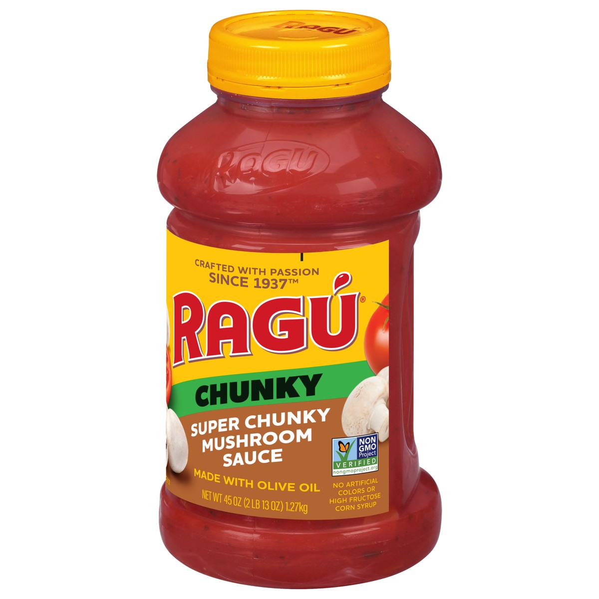 slide 3 of 15, Ragu Super Chunky Mushroom Pasta Sauce, 45 oz., 45 oz