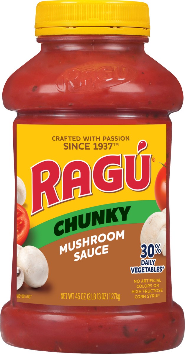 slide 1 of 15, Ragu Super Chunky Mushroom Pasta Sauce, 45 oz., 45 oz