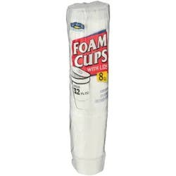Hill Country Fare 32 oz Foam Cups with Lids