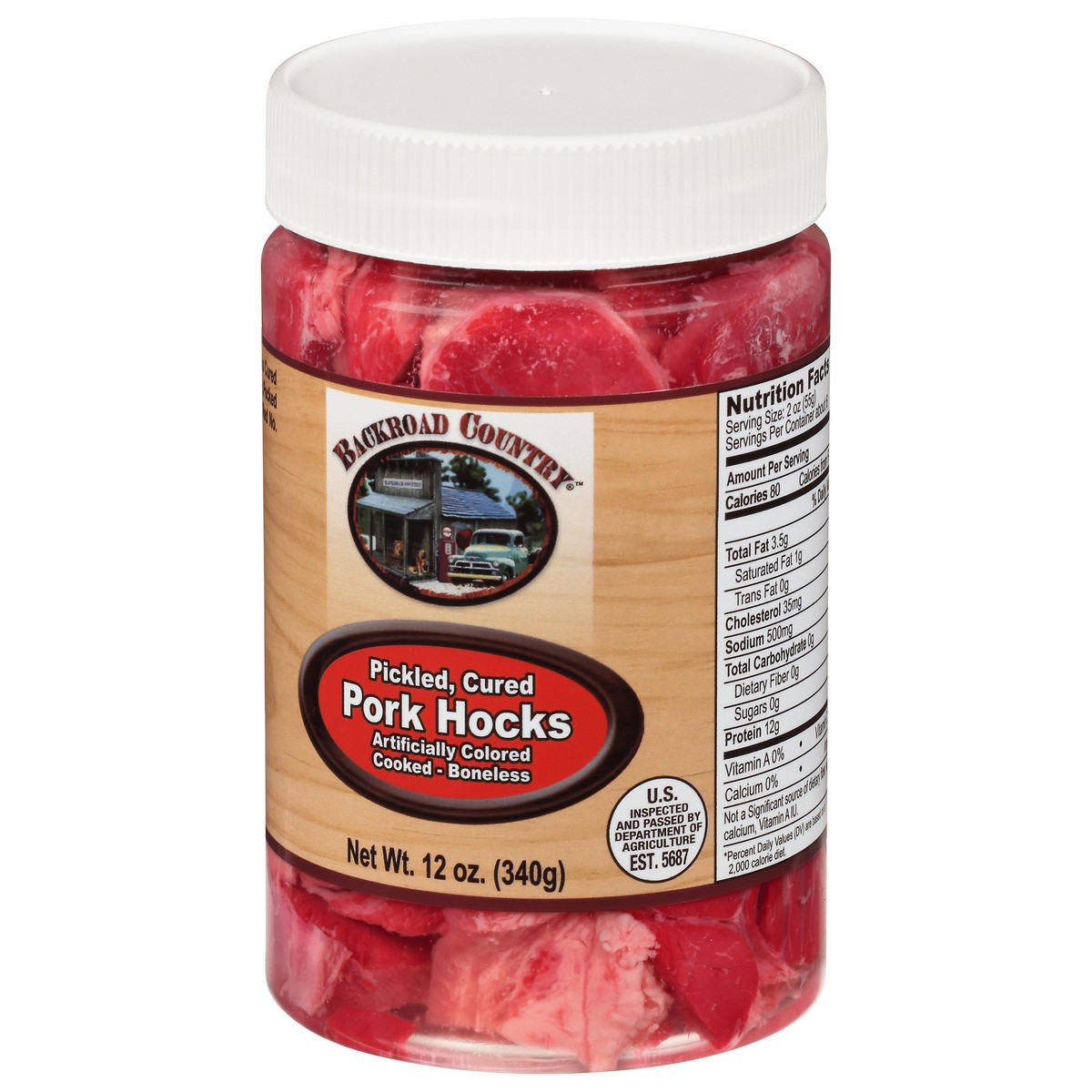 slide 2 of 9, Backroad Country Pickled Cured Pork Hocks 12 oz, 12 oz