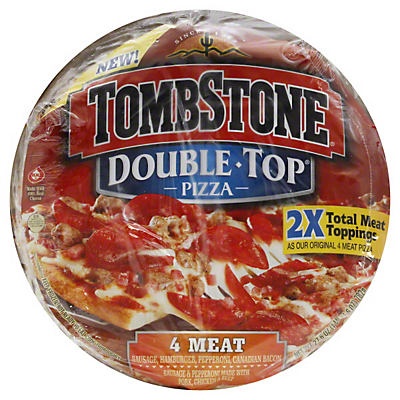 slide 1 of 3, Tombstone Pizza Double Top 4 Meat, 27.6 oz