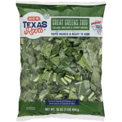 H-E-B Texas Roots Great Greens Trio - Collard, Mustard & Turnip Greens