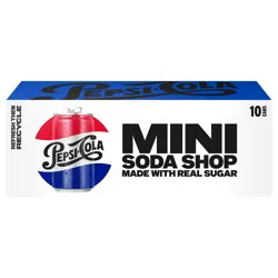 Pepsi Mini Real Sugar Soda Cola - 10 ct