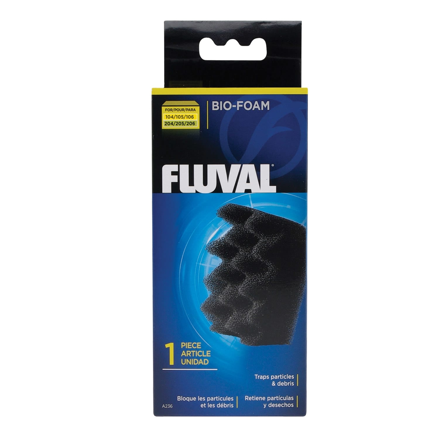 slide 1 of 1, Fluval Bio-Foam Inserts, for 104-106 & 204-206 Canister Filters, 1 ct