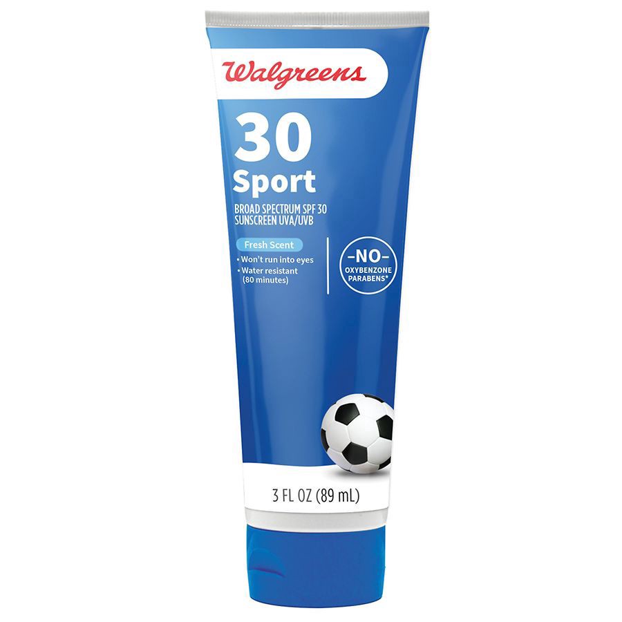slide 1 of 5, Walgreens Fresh Scent Paraben Free Spf 30 Sport Sunscreen Lotion, 3 fl oz