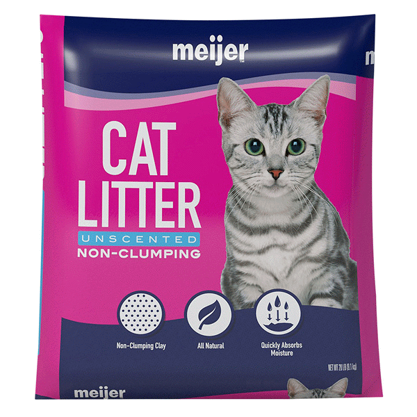 slide 1 of 1, Meijer Non-Clumping Unscented Cat Litter, 20 lb