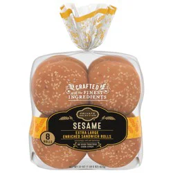 Private Selection Sesame Extra Large Enriched Sandwich Rolls