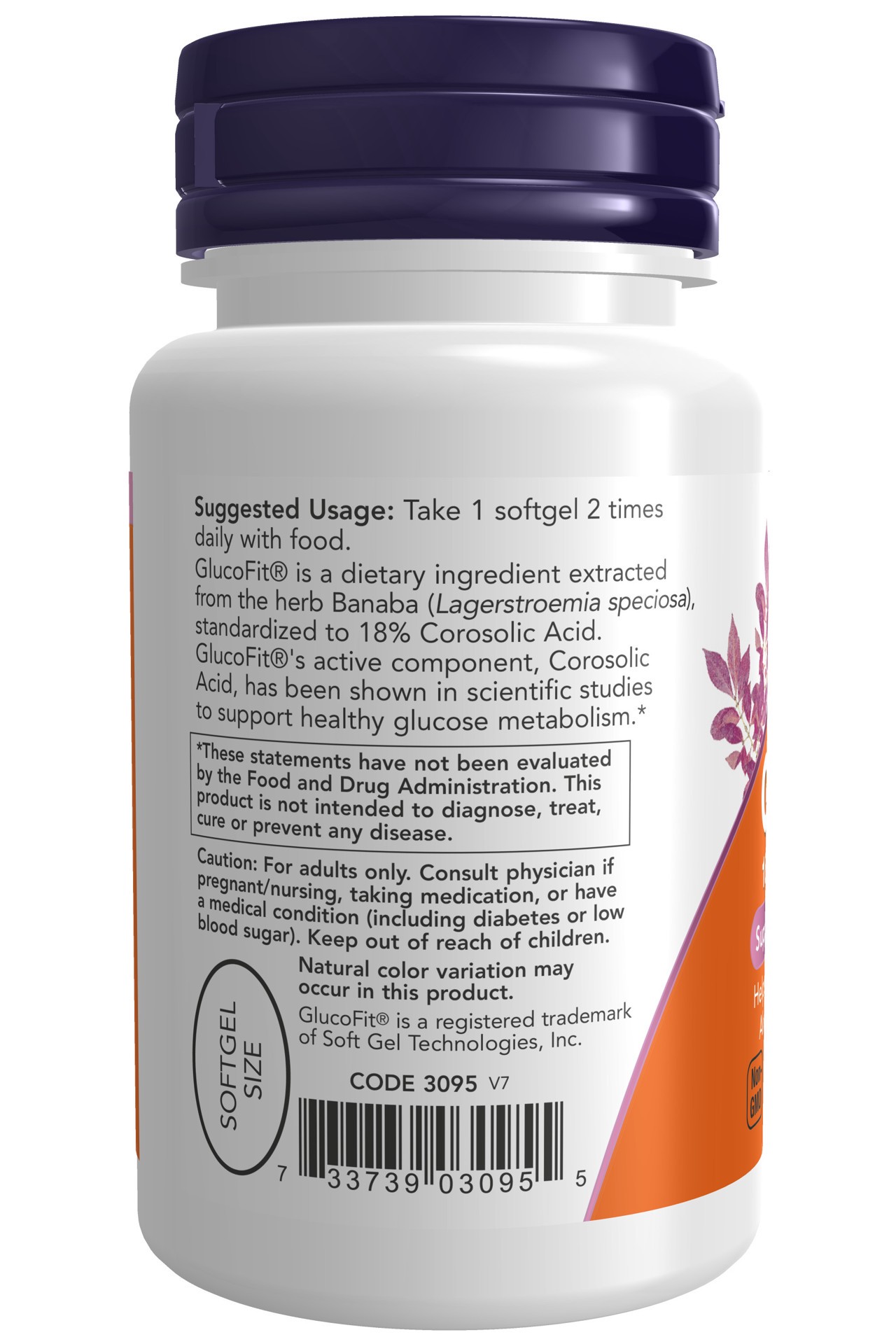 slide 3 of 4, NOW GlucoFit&reg; - 60 Softgels, 60 ct