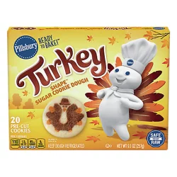 Pillsbury Ready To Bake Turkey Shape Sugar Cookie Dough - 9.1 oz