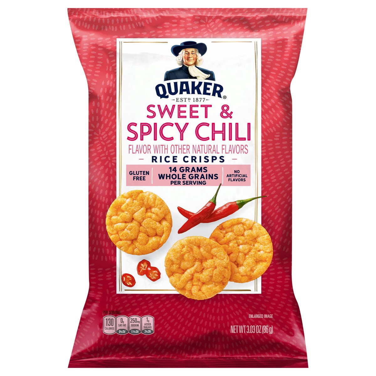 slide 5 of 8, Quaker Rice Crisps Sweet & Spicy Chili - 3.03 oz, 3.03 oz