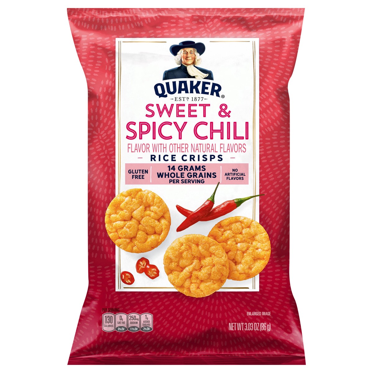 slide 1 of 8, Quaker Rice Crisps Sweet & Spicy Chili - 3.03 oz, 3.03 oz