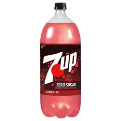 7UP Cherry Flavored Zero Sugar Soda, 2 L bottle