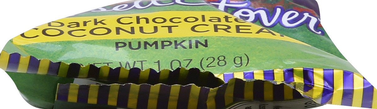 slide 4 of 5, Russell Stover Dark Chocolate & Coconut Cream Pumpkin, 1 oz