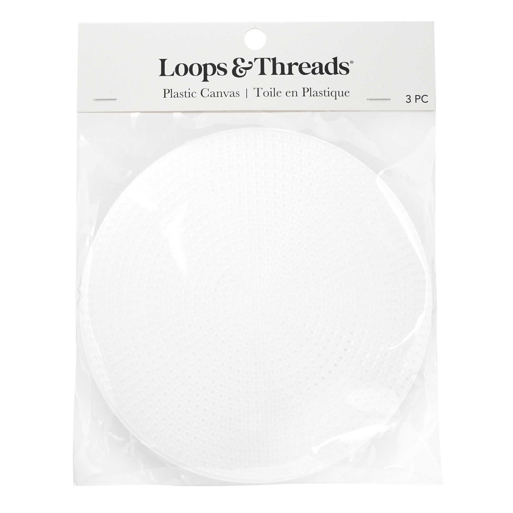 slide 2 of 2, 5.5" Clear Circle Plastic Canvases By Loops & Threads, 5.5 in