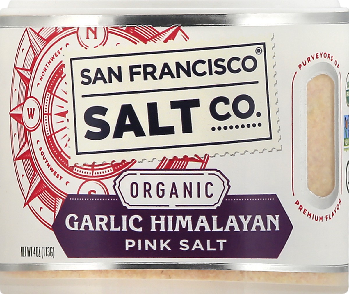 slide 1 of 13, San Francisco Salt Co. San Francisco Organic Garlic Salt, 4 oz