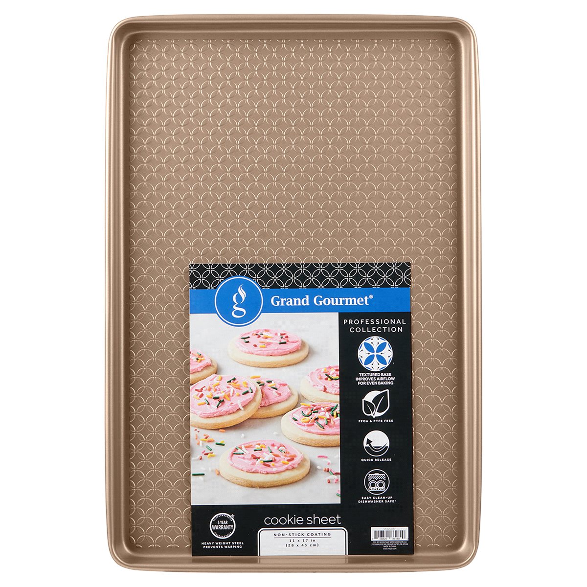 slide 1 of 5, Grand Gourmet Professional Large Cookie Pan, 1 ct