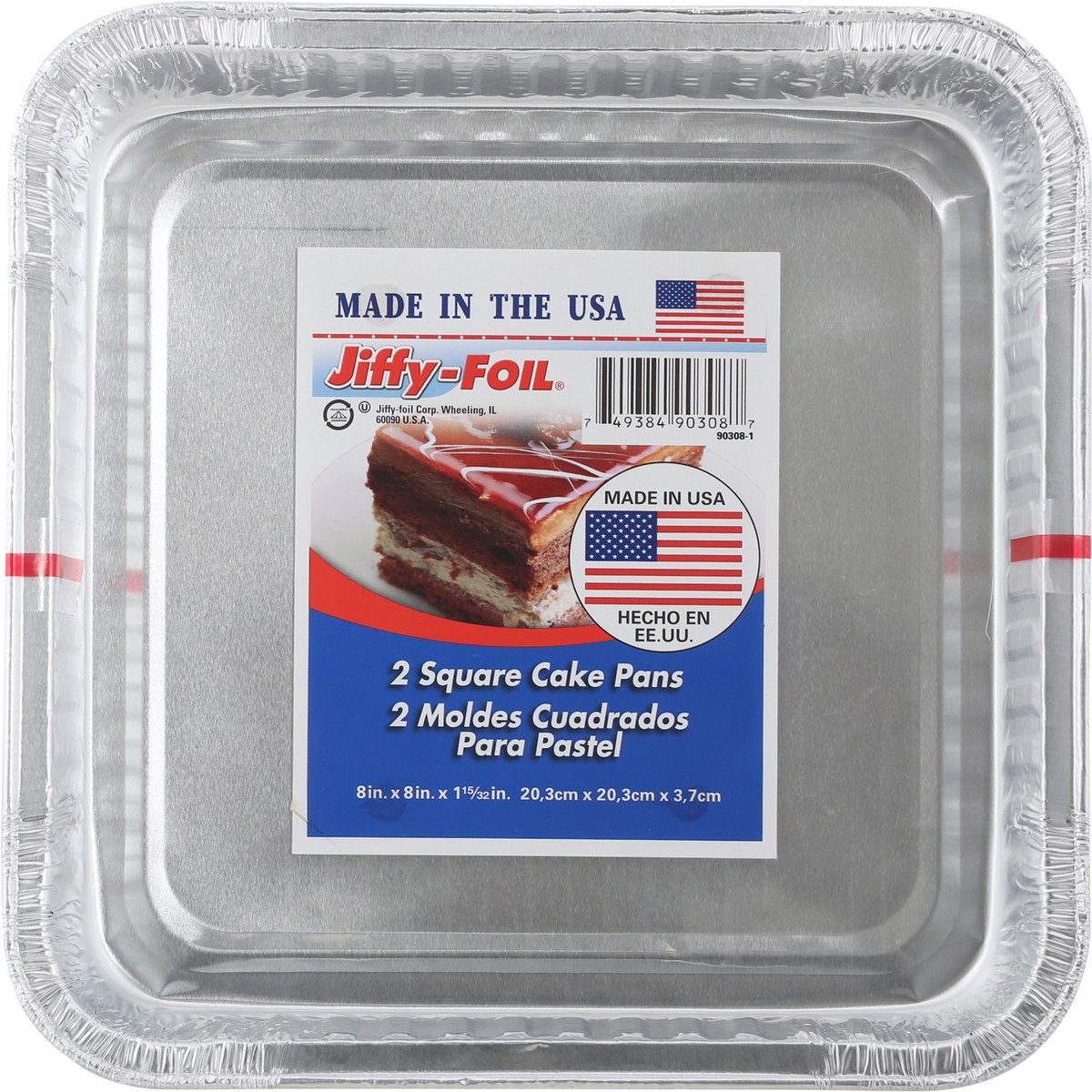 slide 2 of 11, Jiffy-Foil Home Select Jiffy 8' Square Cake Pan, 2 ct