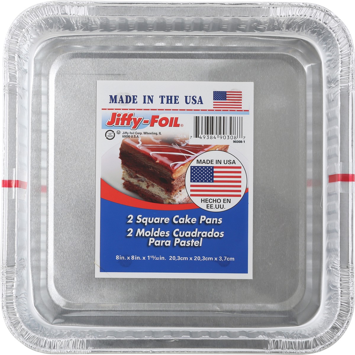 slide 3 of 11, Jiffy-Foil Home Select Jiffy 8' Square Cake Pan, 2 ct