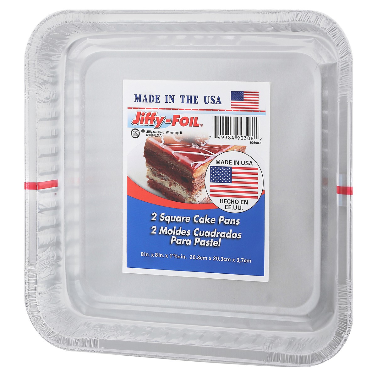 slide 4 of 11, Jiffy-Foil Home Select Jiffy 8' Square Cake Pan, 2 ct