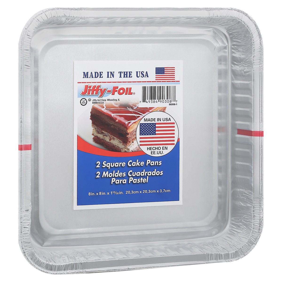 slide 10 of 11, Jiffy-Foil Home Select Jiffy 8' Square Cake Pan, 2 ct