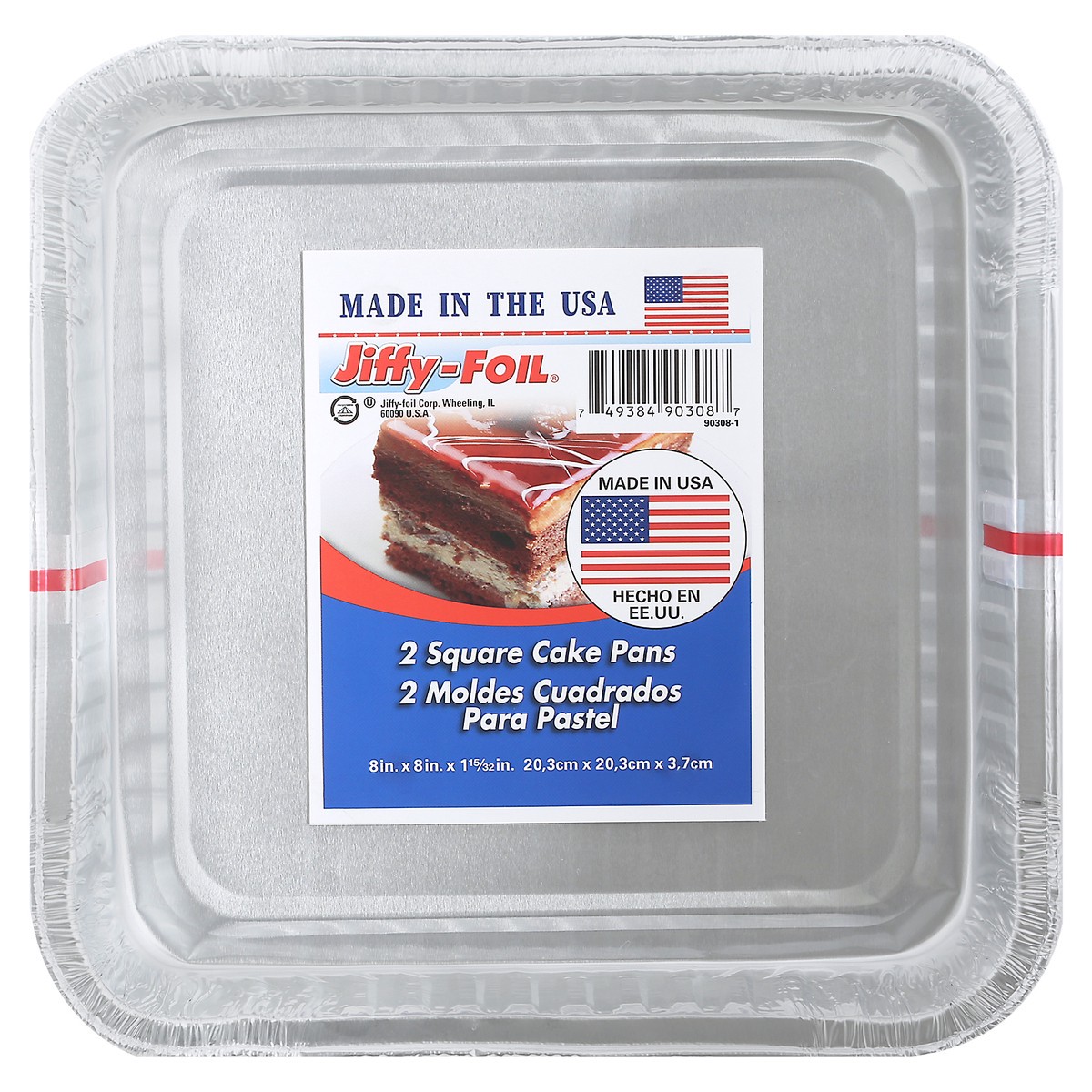 slide 1 of 11, Jiffy-Foil Home Select Jiffy 8' Square Cake Pan, 2 ct