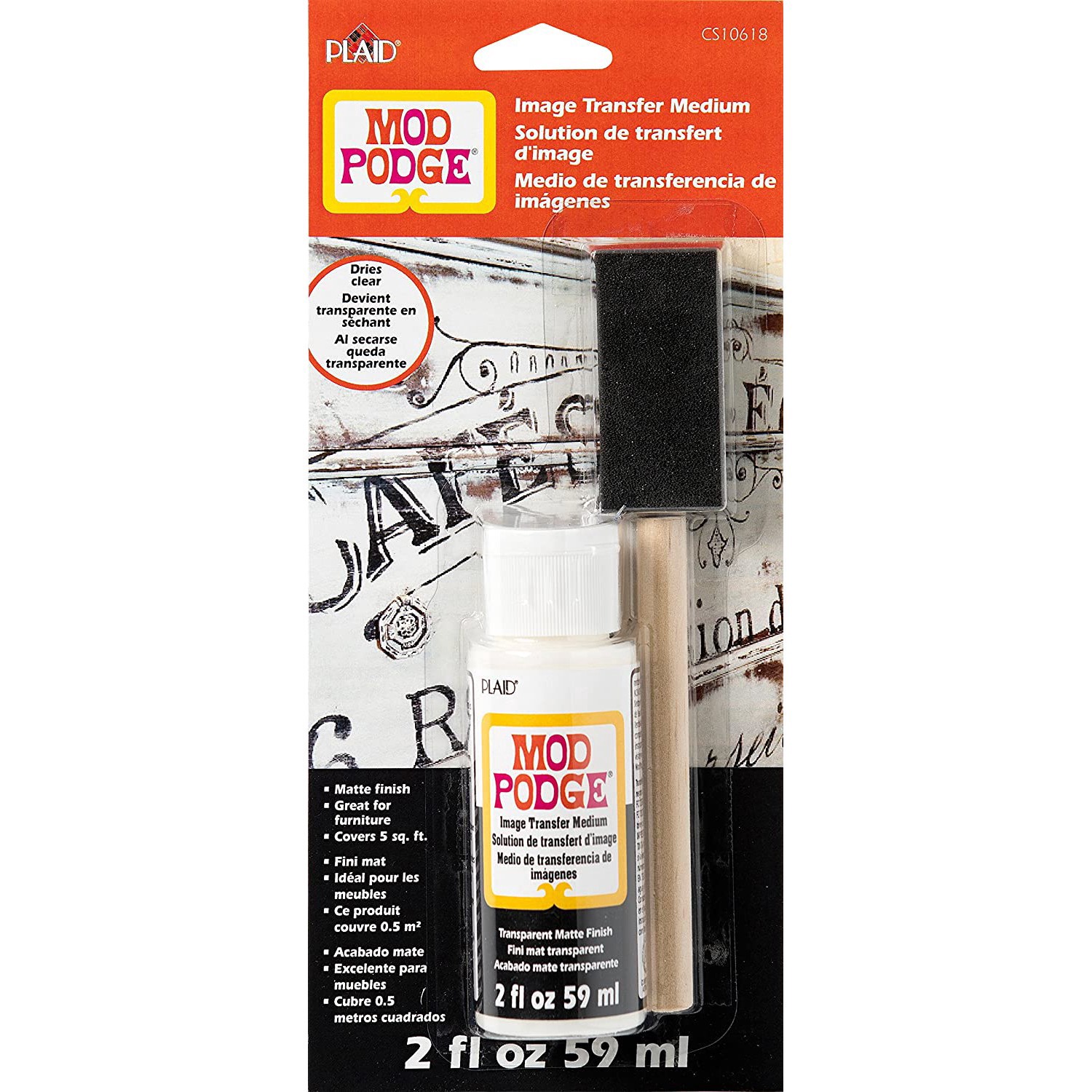 slide 3 of 6, Mod Podge Image Transfer Medium, 2oz., 2 oz