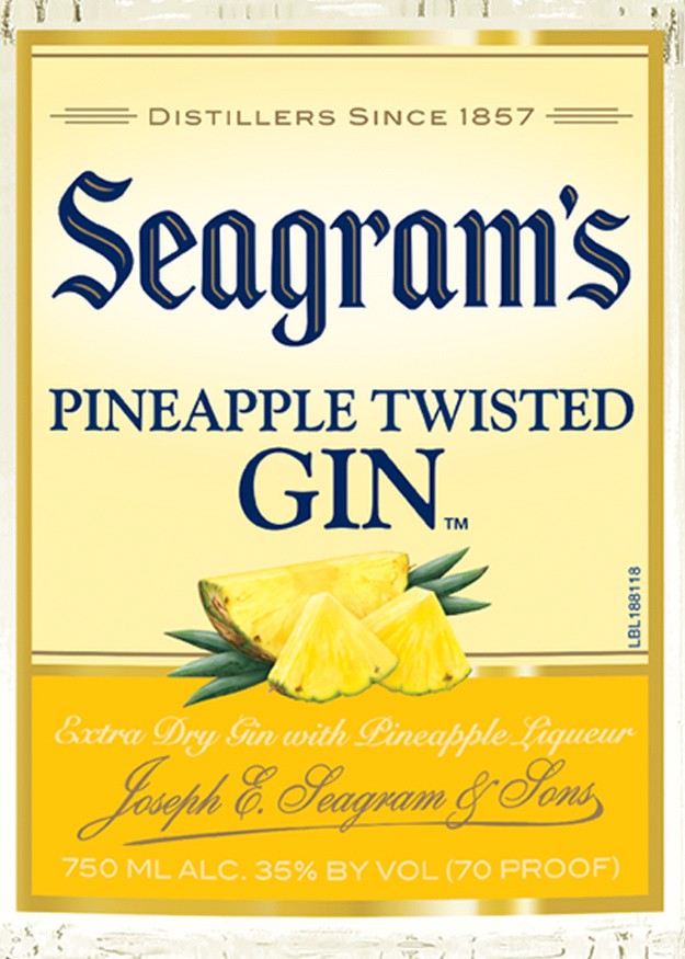 slide 9 of 9, Seagram's Seagrams Twisted Pineapple Flavored Gin 750mL Bottle, 750 ml