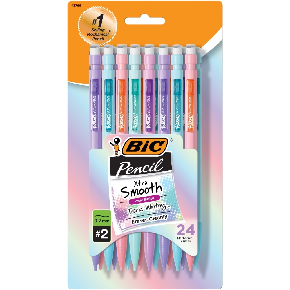 slide 1 of 8, BIC Xtra Smooth Pencil 24Pk, 24 ct