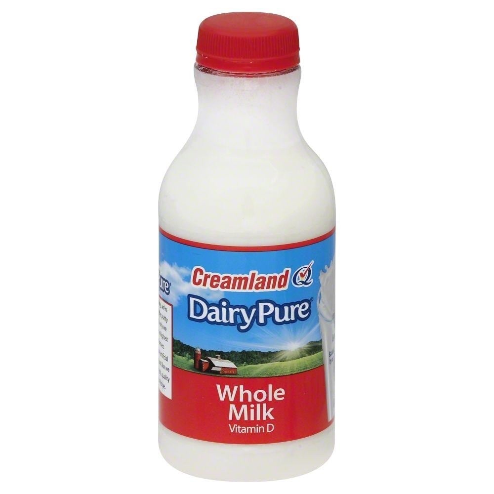 slide 1 of 1, Dairy Pure Whole White Milk, 1 pint