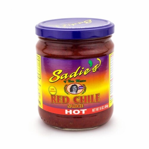 slide 1 of 1, Sadie's Hot Carne Adovada Hot Red Chile Sauce, 16 oz