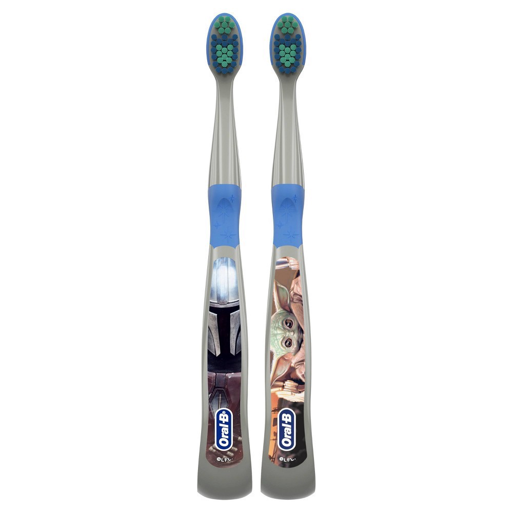 slide 5 of 7, Oral-B Star Wars 3+ Yrs Mandalorian Extra Soft Toothbrushes 2 ea, 2 ct