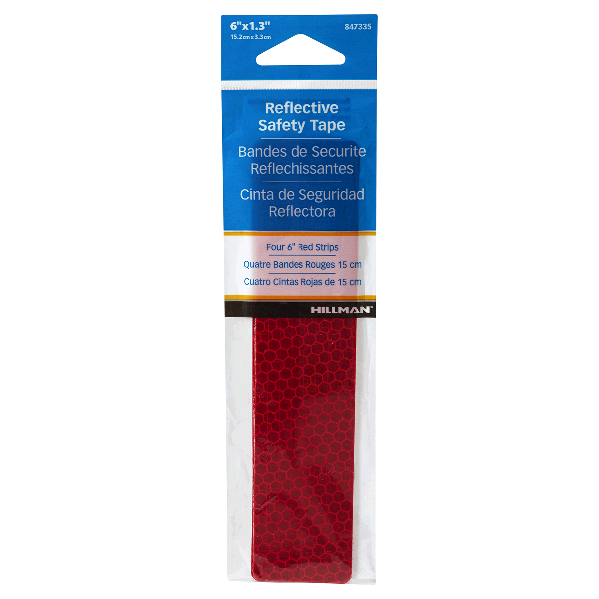 slide 1 of 1, Hillman Red Reflective Tape, 1 ct